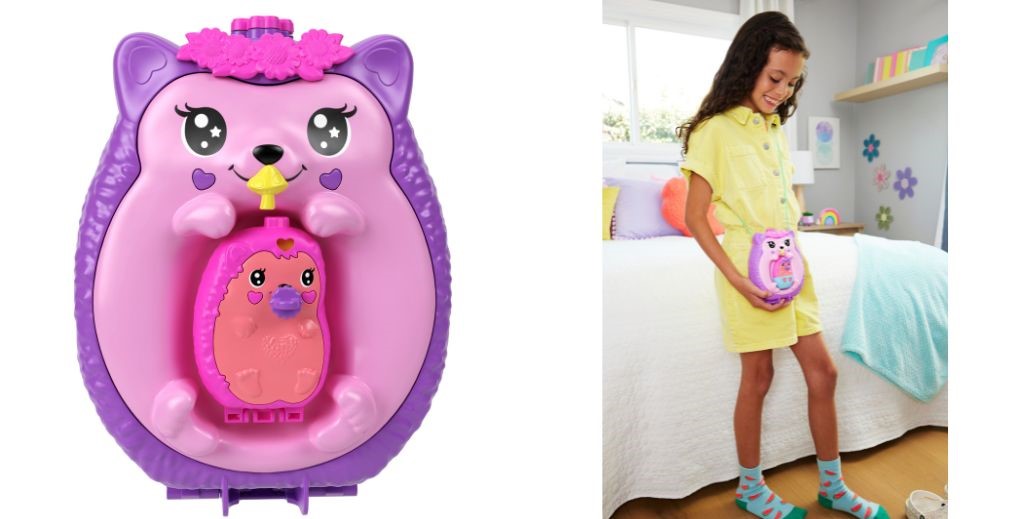 Cofre-bolso Mamá y Bebé Erizo de Polly Pocket - Mamá Tiene un Plan.