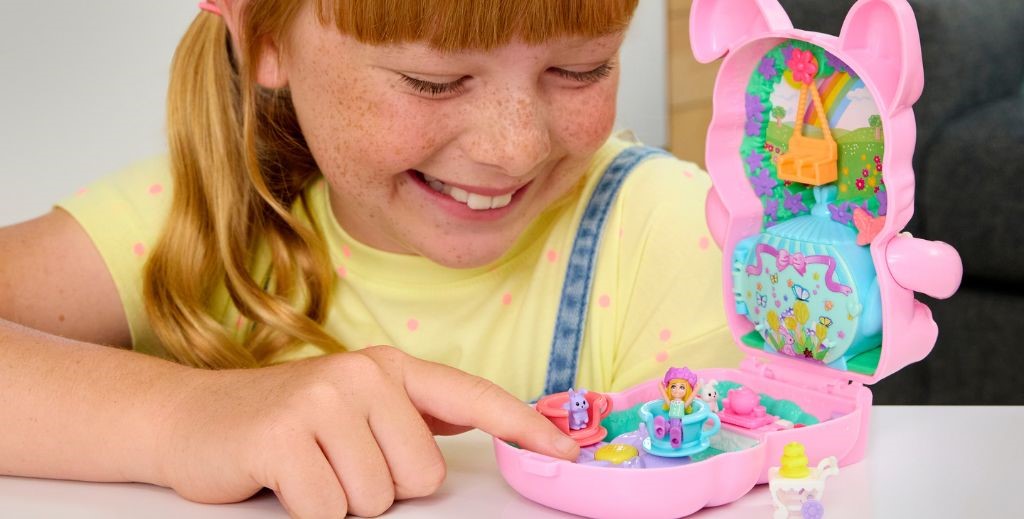Cofre mágico Conejito Fiesta de Té de Polly Pocket - Mamá Tiene un Plan.